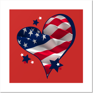 PATRIOTIC HEART Posters and Art